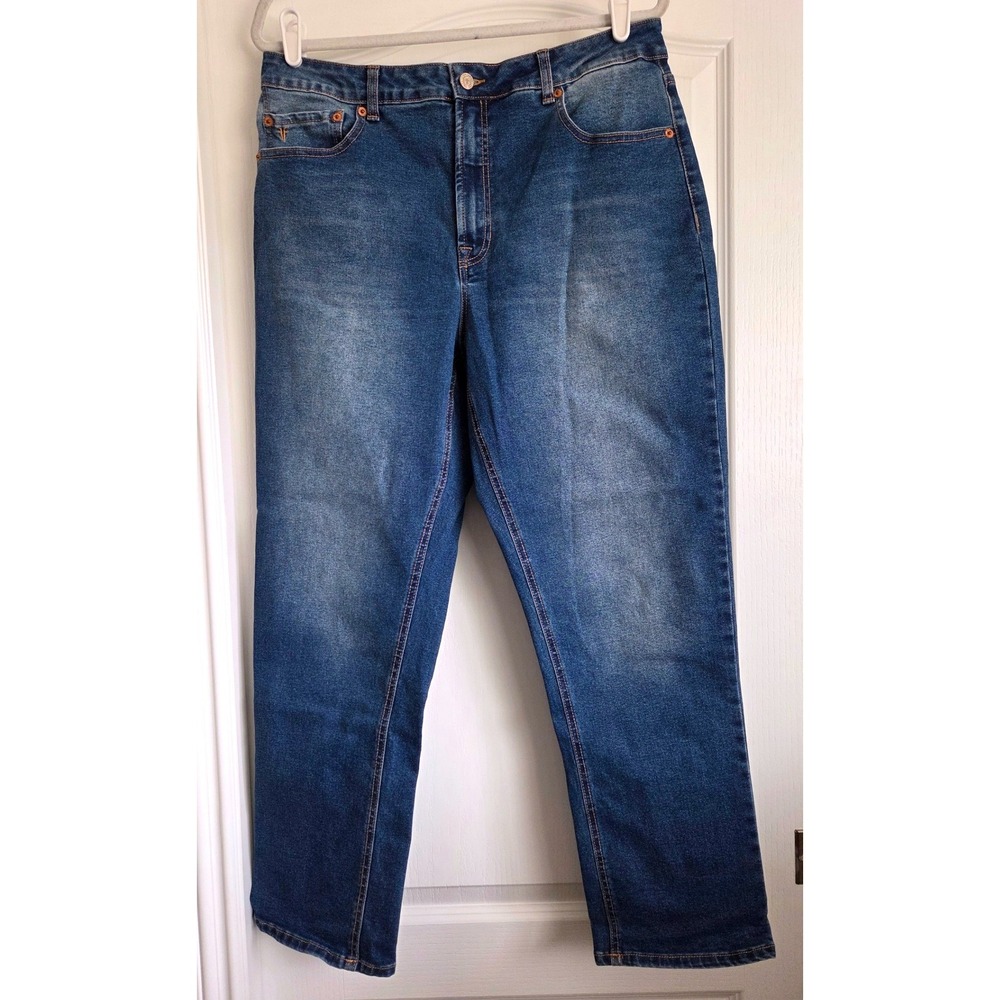 Frye Womens Straight Leg Medium Wash Blue Denim Jeans Size 12/31 Classic Western